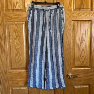 Striped linen pants